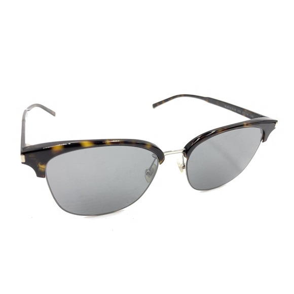 Saint Laurent Paris SL201/K Slim Tortoise Sunglasses Gray Lens 57-18 145 Italy